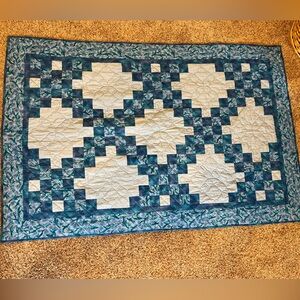 Handmade Blue Dolphin Quilt – Coastal Vibes 🐬 57x37